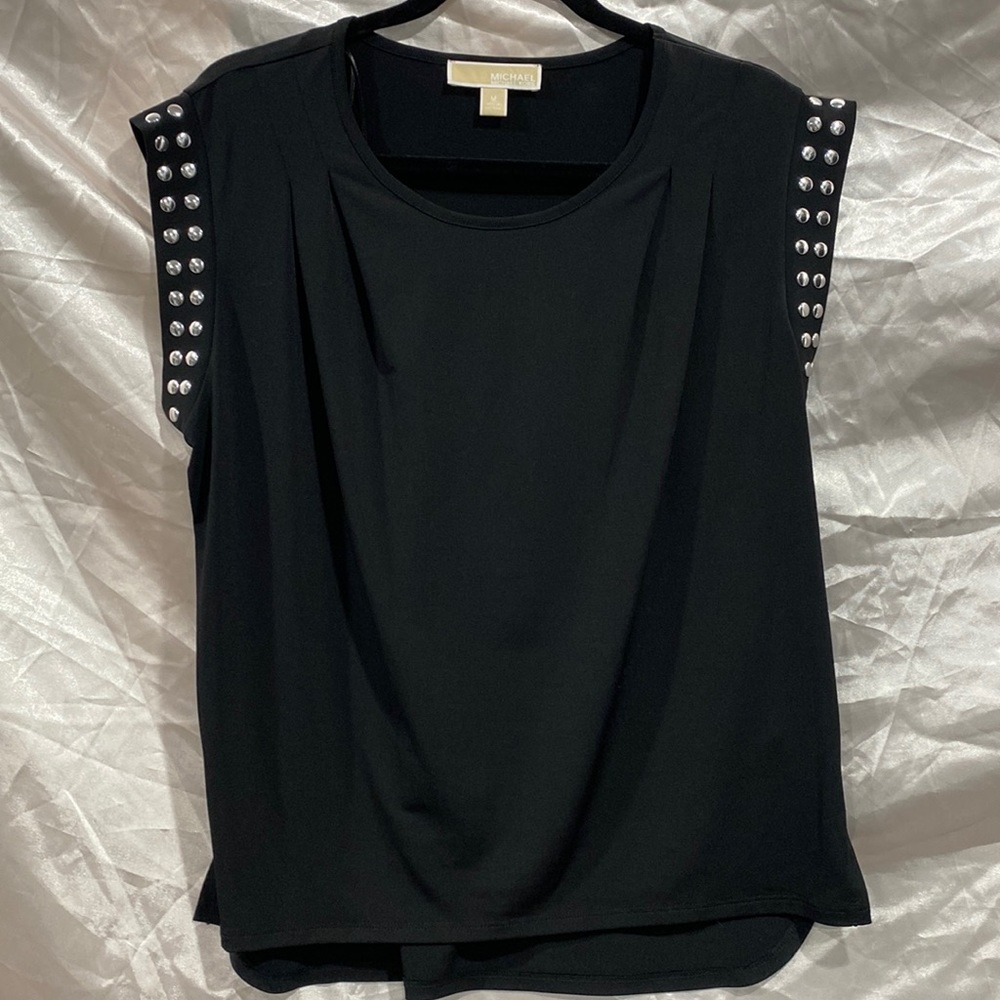 Michael Kors studded cap sleeve top